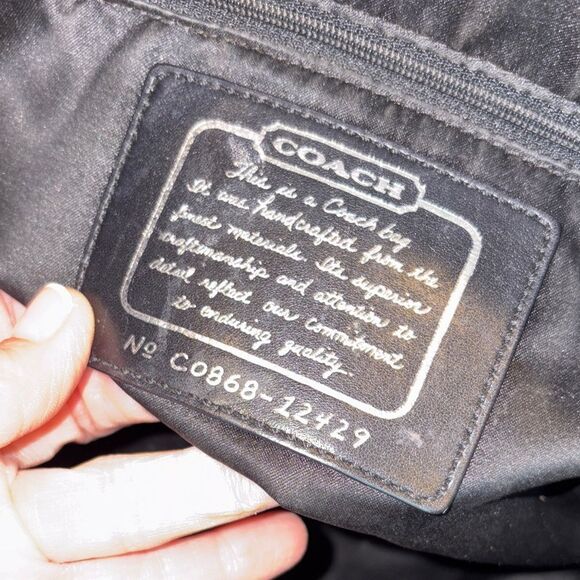 Coach Bag Purse Handbag Leather Y2K Vintage Classic Signature Stripe Tote Bag - Picture 14 of 16